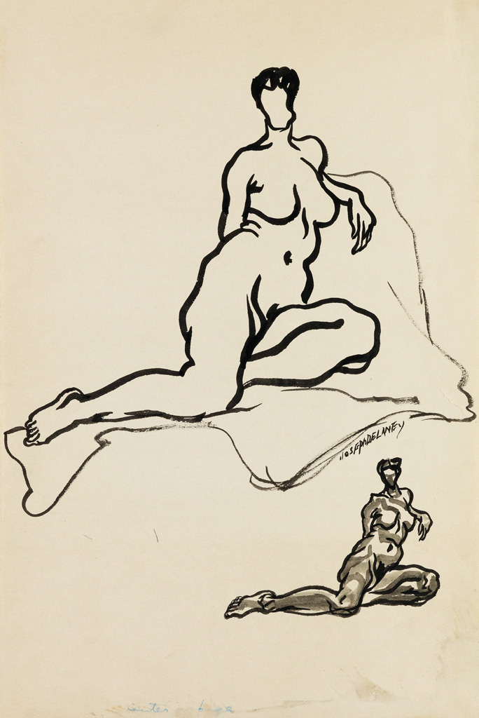 JOSEPH DELANEY (1904 - 1981) Untitled (Two Nudes).